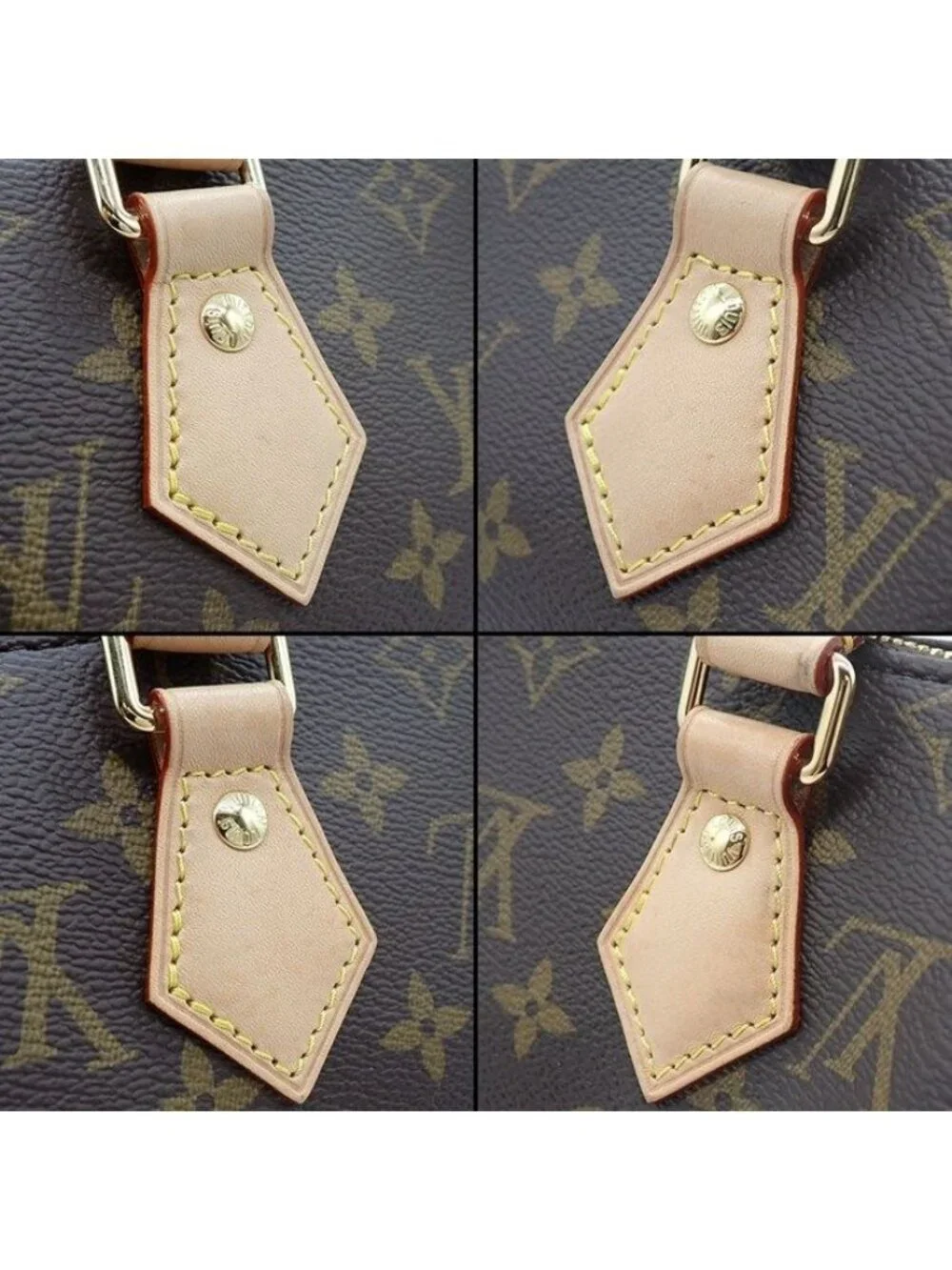 Louis Vuitton Shoulder Bag Speedy Bandouliere 20 Beige Monogram Canvas Vachetta